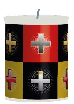 Devotielicht 70 gr - 24u - Opaal - bedrukt