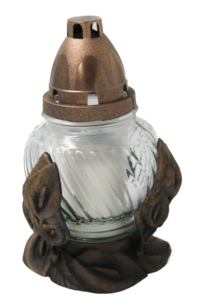 Graflicht 20cm wit Roosjes