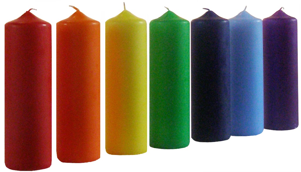 Regenboogkaarsen 68/190 - set van 7 kleuren