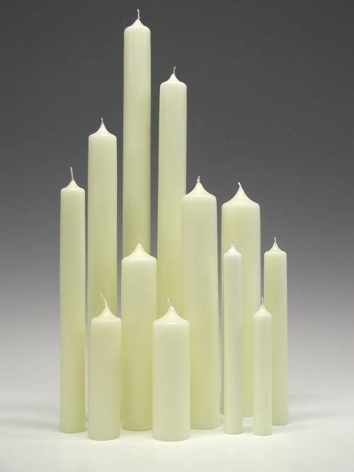 Chandelles d’église | Bougies d’autel cylindriques